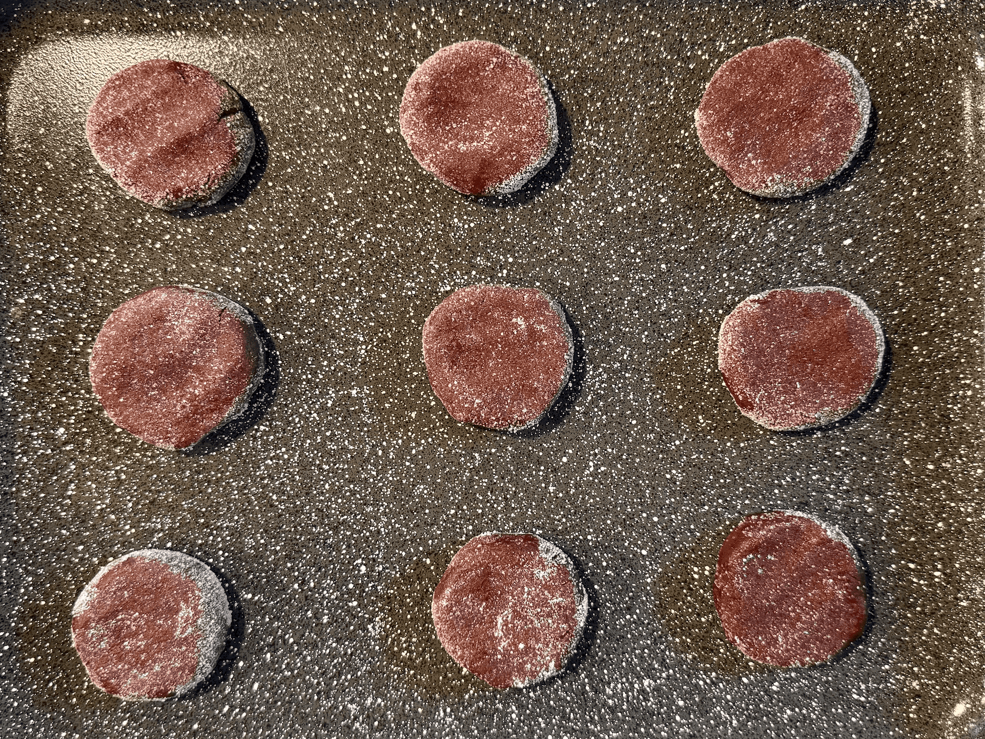 Vegan Mexican Hot Chocolate Snickerdoodles - After flattening